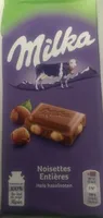 tablette chocolat noisettes entieres