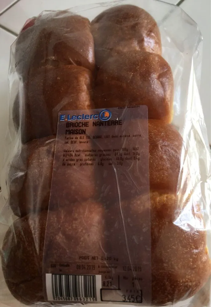 Brioche nanterre maison Leclerc