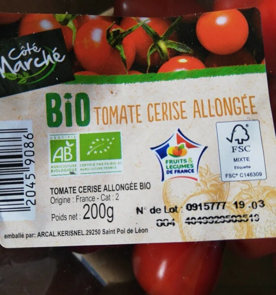 Tomate cerise allongée bio