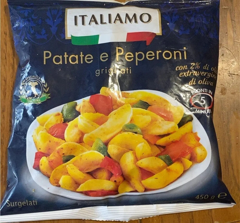 Patate e peperoni grigliati
