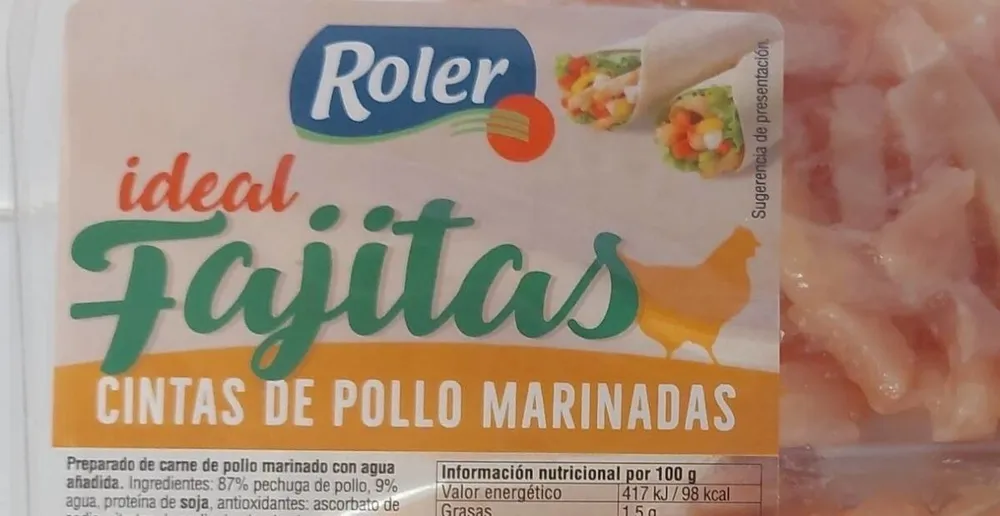 Cintas de pollo marinadas ideal fajitas