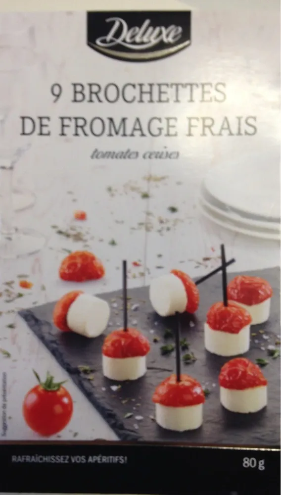 Brochettes de fromage frais tomates cerise