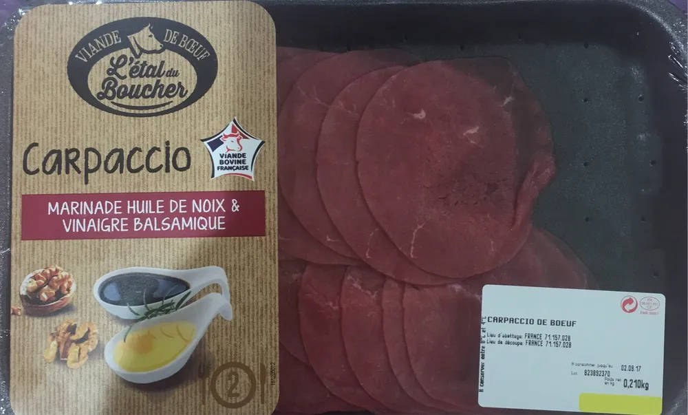 Carpaccio de boeuf