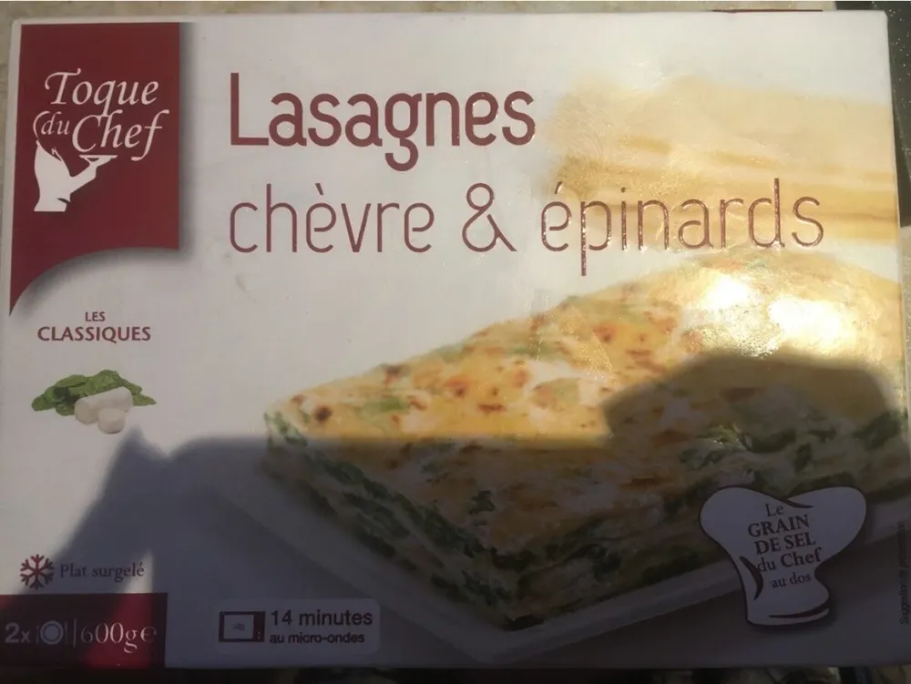 Lasagne chevre epinards