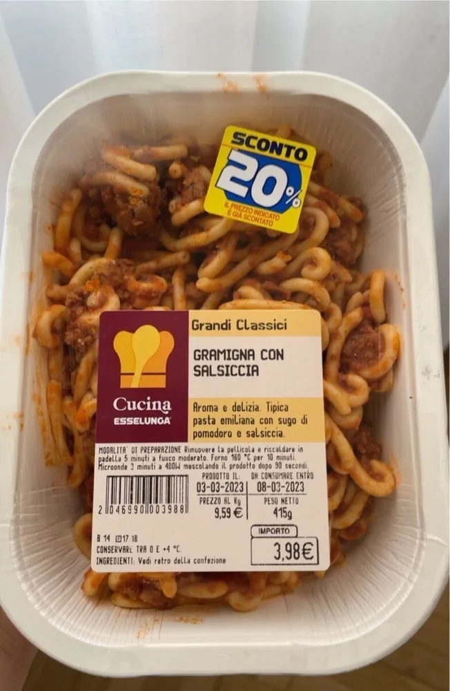 Gramigna con salsiccia