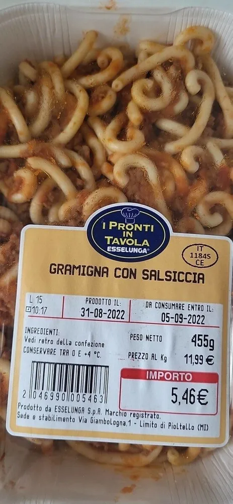Gramigna con salsiccia