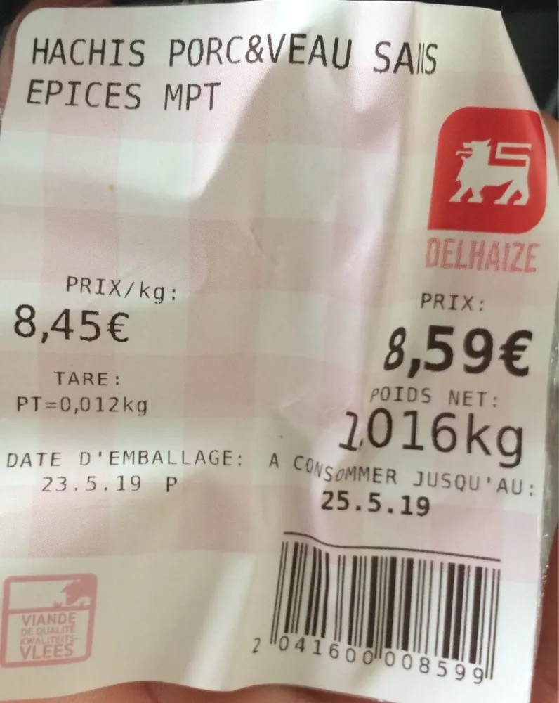 Haché porc et veau