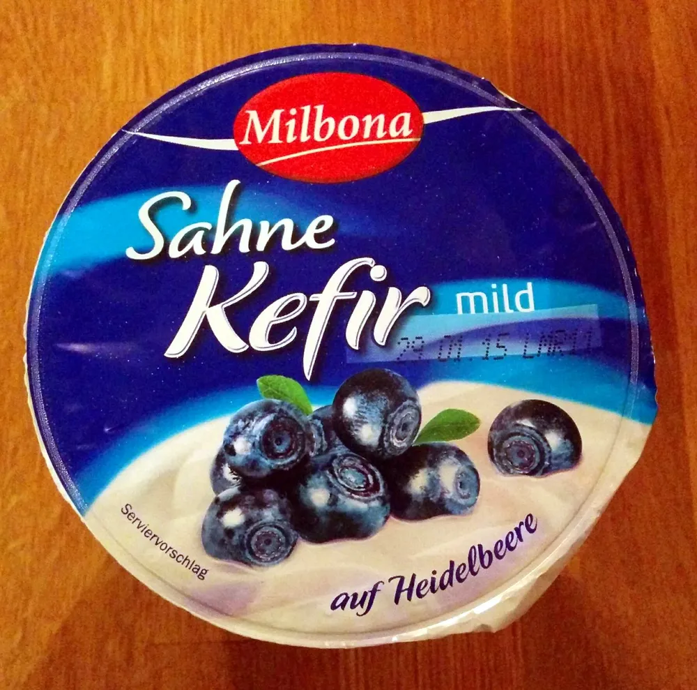 Sahne Kefir mild auf Heidelbeere