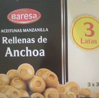 Aceitunas manzanilla rellenas de anchoa