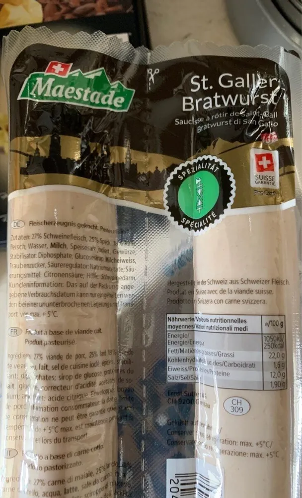 St Gallert Wurst