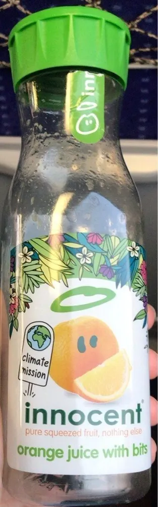 Orange juice with bits