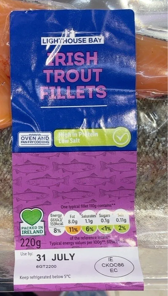Irish trout fillets