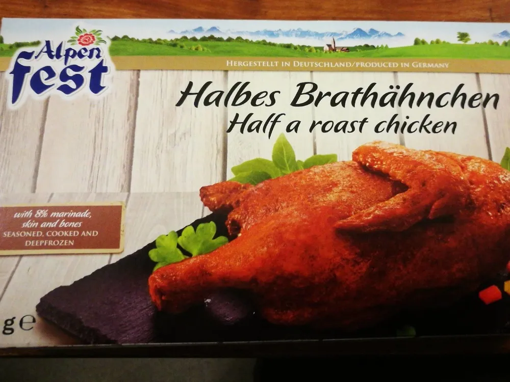 Half brathähnchen