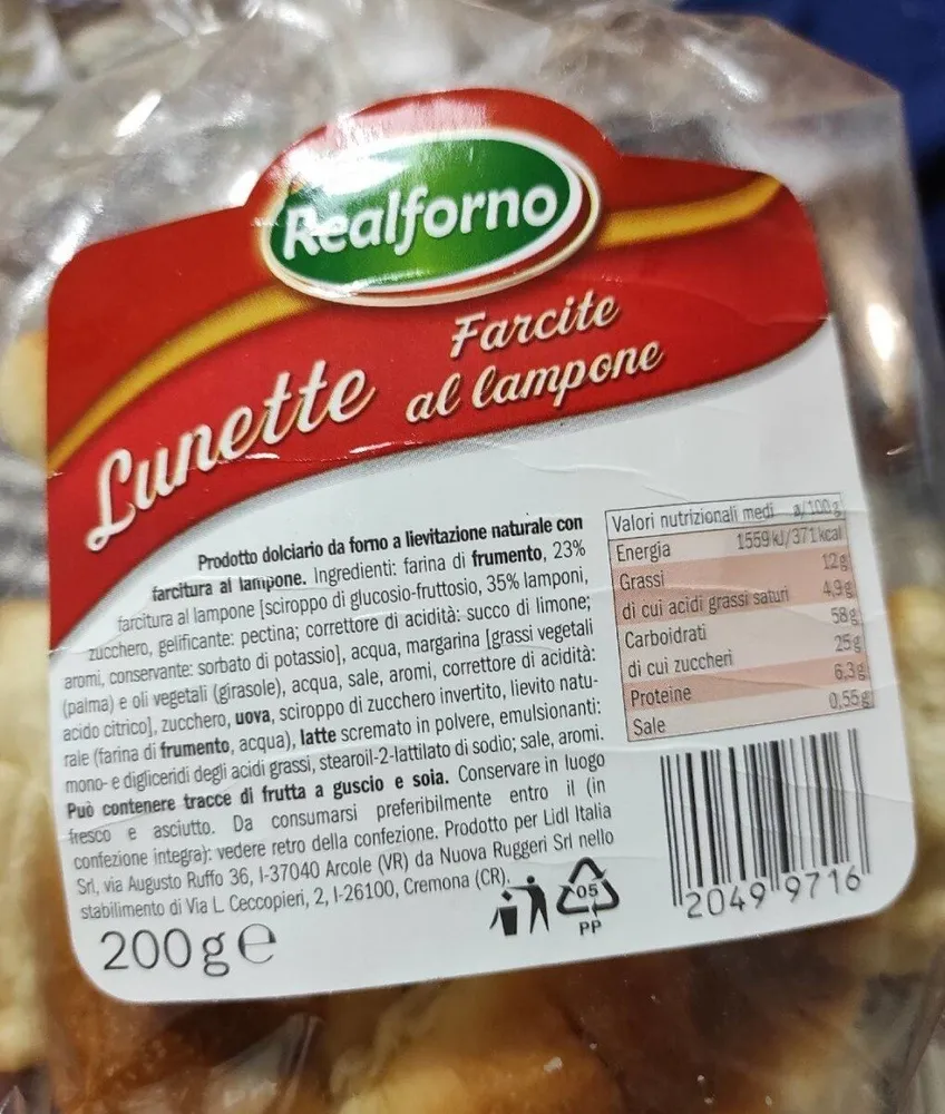 Lunette farcite al lampone