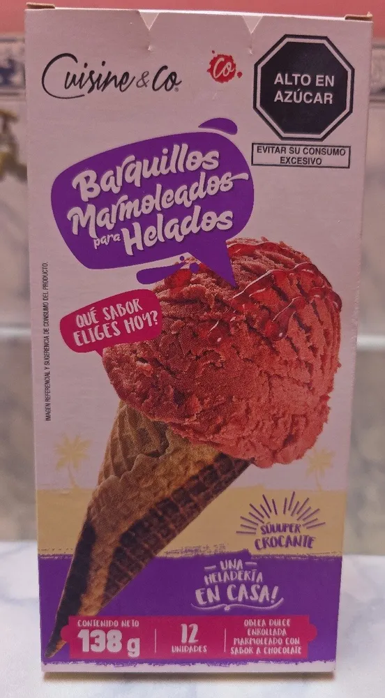 Barquillos Marmoleados Para Helados
