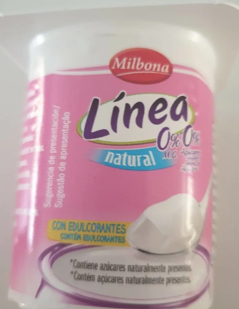 Yogurt Línea 0%0% natural edulcorado