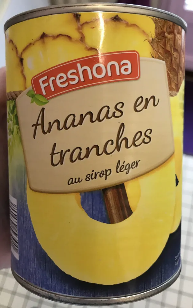 Ananas en tranches au sirop léger