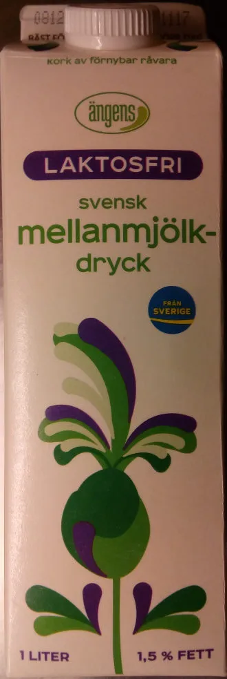 Ängens Laktosfri svensk mellanmjölkdryck