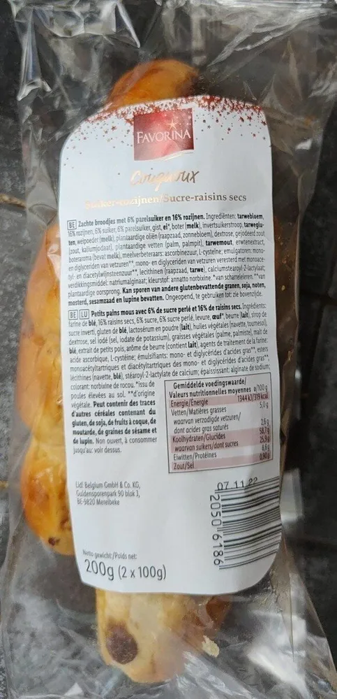 Cougnoux sucre-raisins secs
