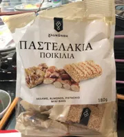 Pastelakia sesame almonds pistachio mini bars