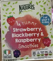 Yummy strawberry blackberry raspberry smoothies
