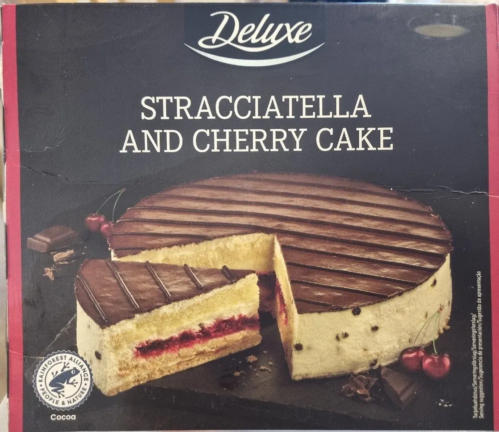 Stracciatella cherry cake