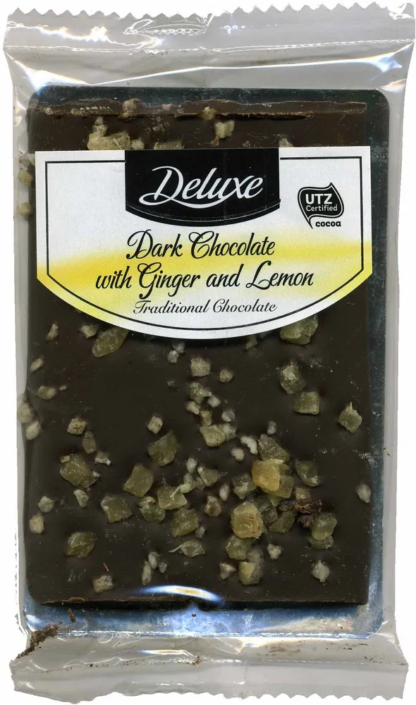 Chocolate negro con jengibre y limón 60% cacao