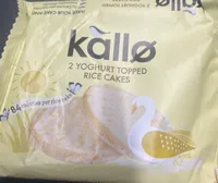 Yoghurt topped rice cakes