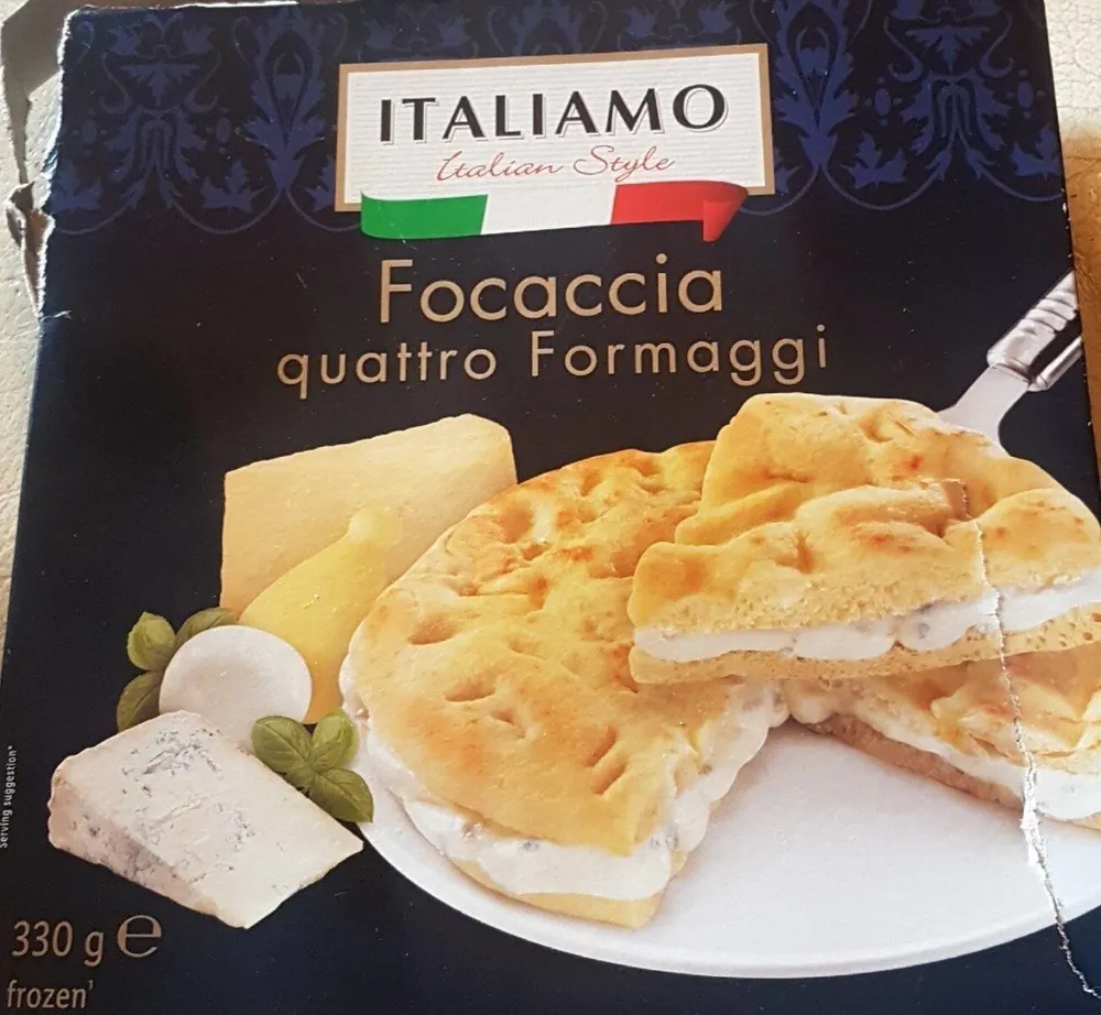Focaccia quattro formaggi