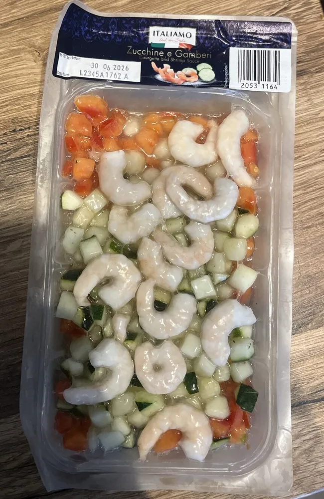 Zucchine e gamberi