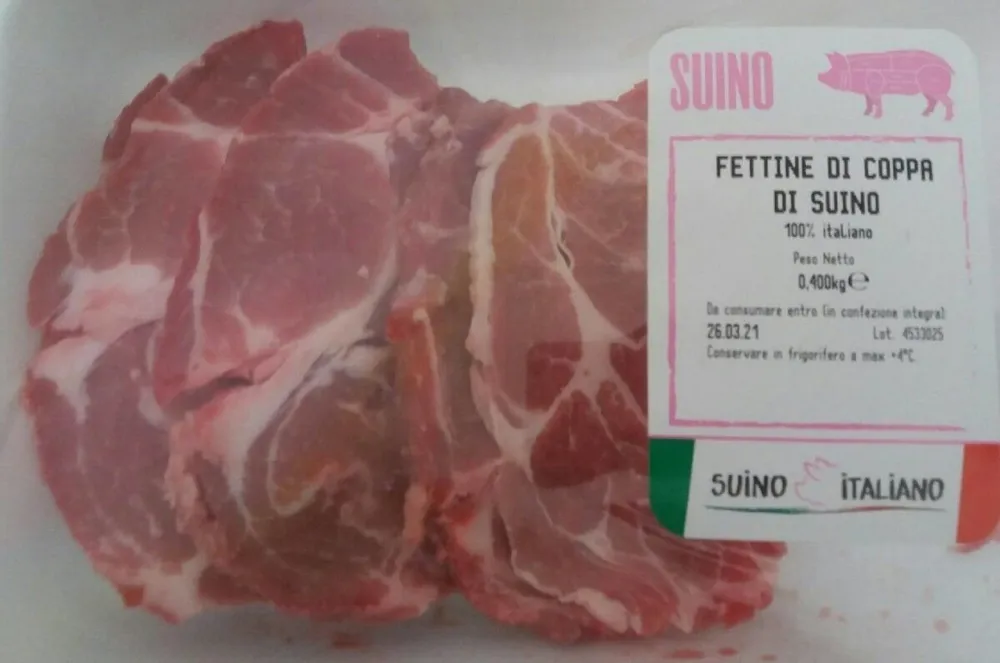 Fettime di coppa di suino