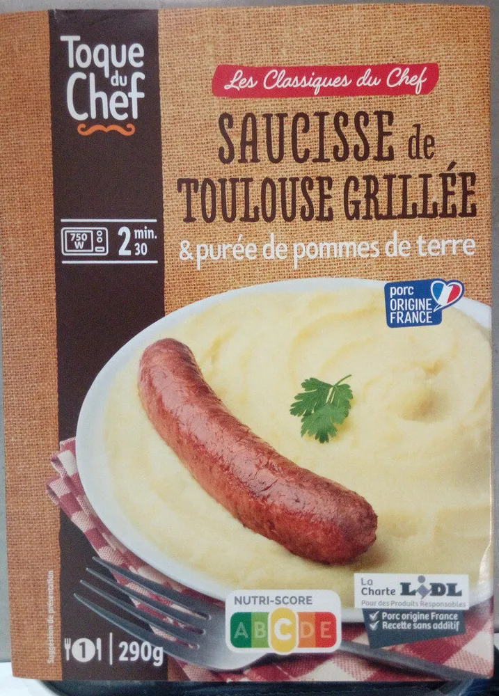 Saucisse de Toulouse grillée & purée
