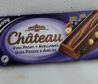 Chocolate con  uvas pasas y avellanas