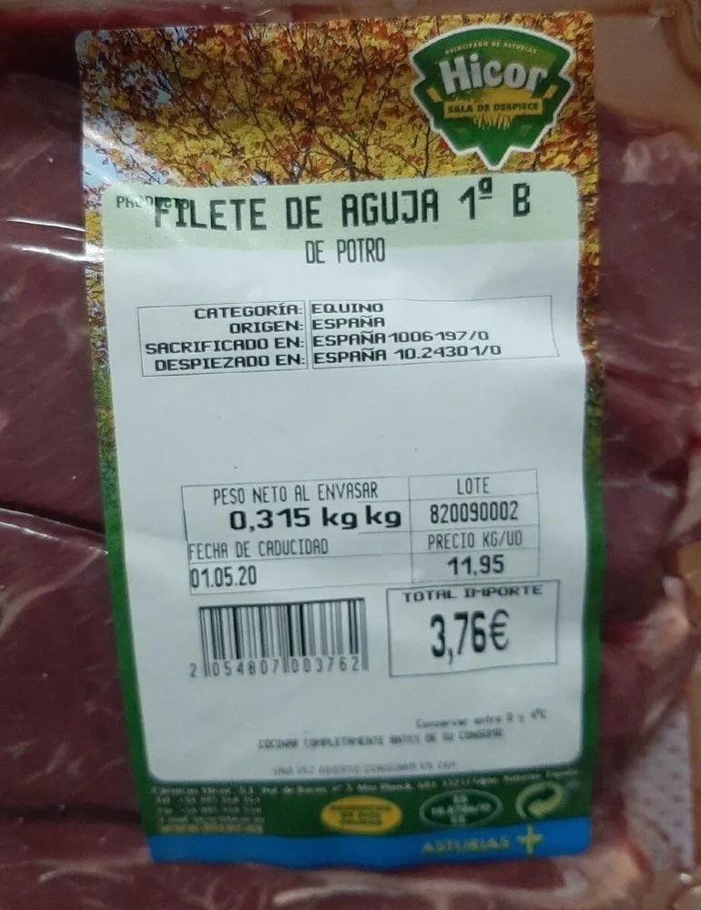 Filetes de aguja de potro