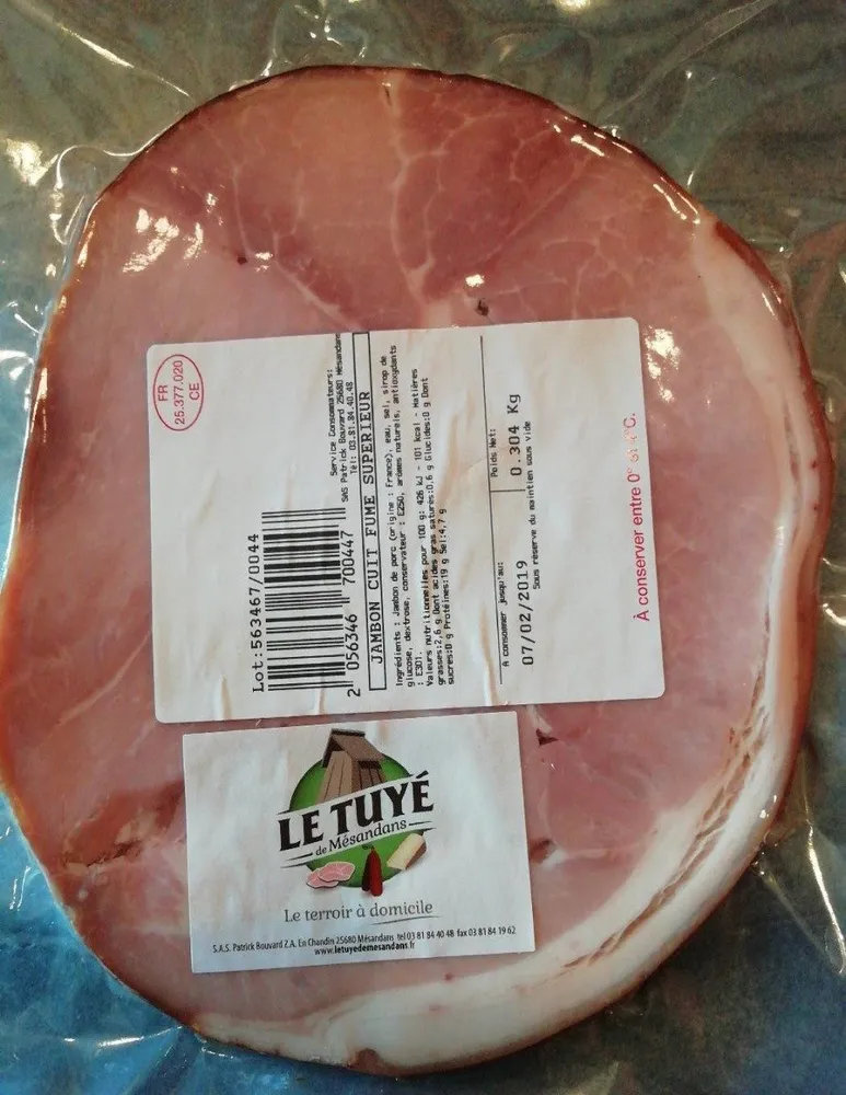 Jambon cuit fumé supérieur