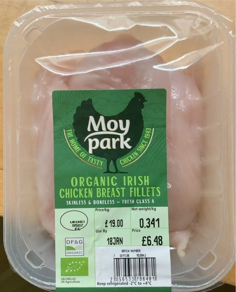 Organic irish chicken breast fillets