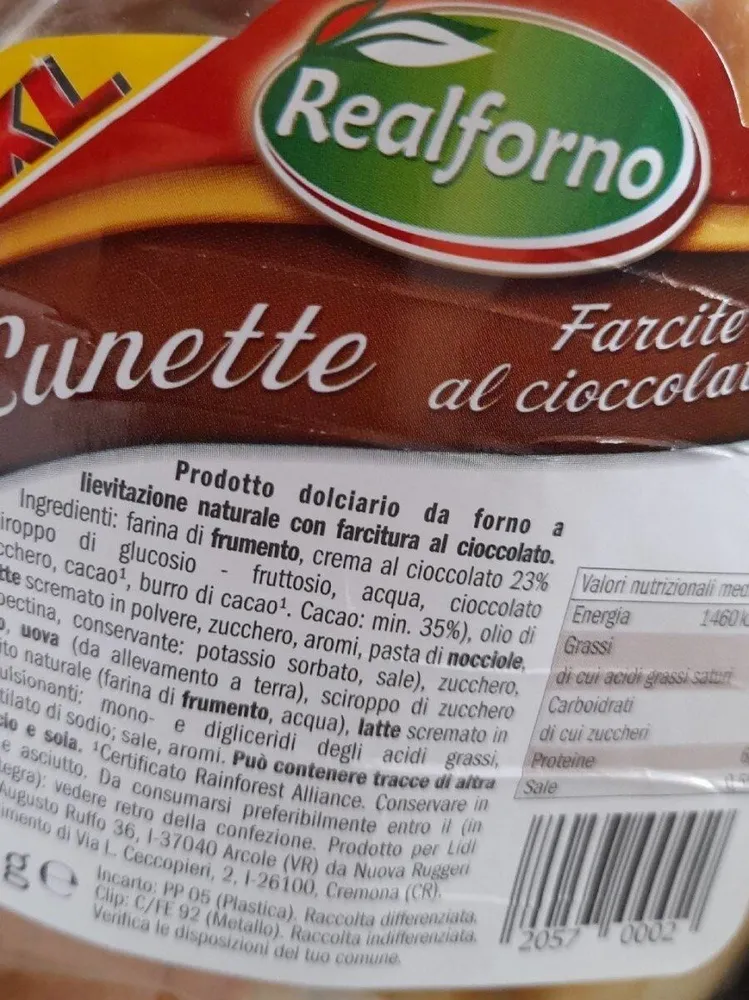 Lunette farcite al cioccolato