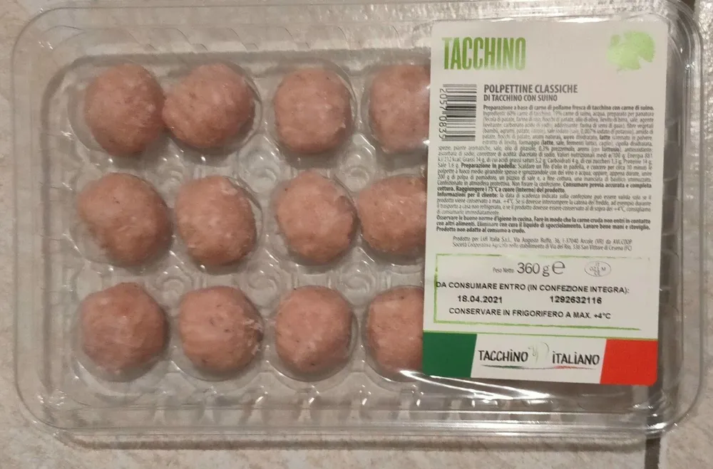 Polpettine di tacchino e suino