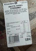 Galette pommes 8 personnes