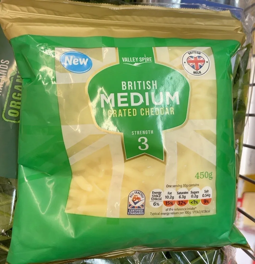 Grated chedder