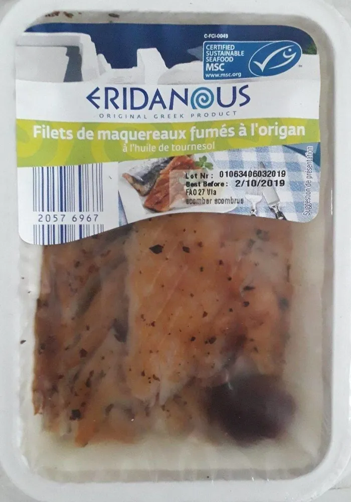 Filets de maquereaux fumés à l'origan