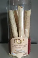 Barquillos tradicionales con chocolate blanco