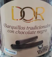 Barquillos tradicionales con chocolate negro