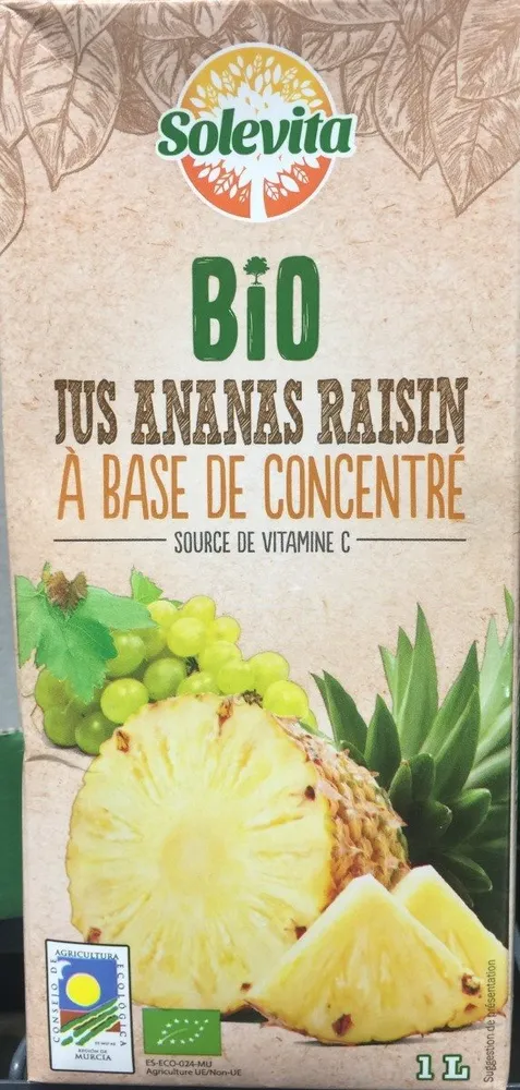 Jus ananas et de raisin