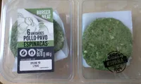 Burger meat de pollo y pavo con espinacas