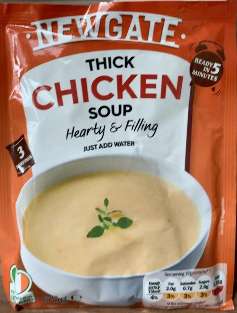 Thick chicken soup