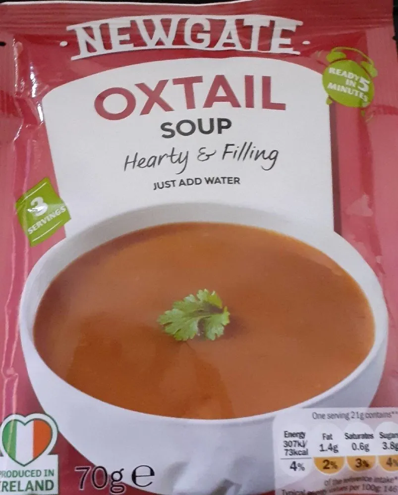 MADE DUBLI NEWGATE OXTAIL PRODUCED IN IRELAND SOUP