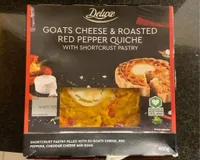 Goats cheese & roasted pepper quiche