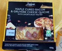 Maple cured bacon & gruyere cheese quiche