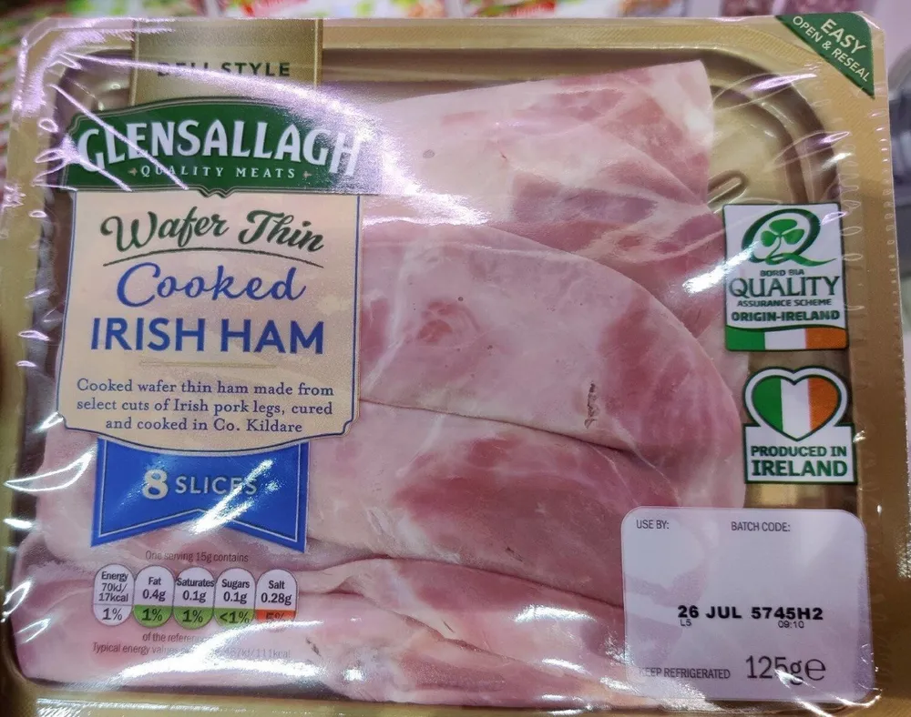 Wafer thin Cooked Irish Ham